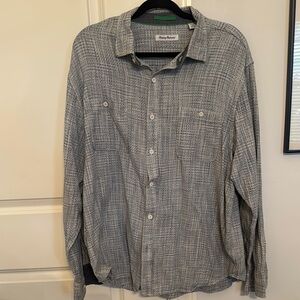 Tommy Bahama Textured Gray Men's Button Down Shirt
